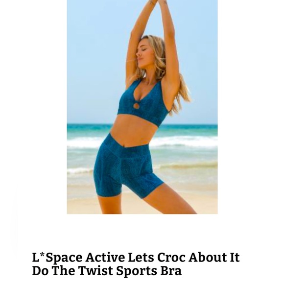 NWT L*Space SET! Carter bike short and do the twist sports bra set - Picture 3 of 16